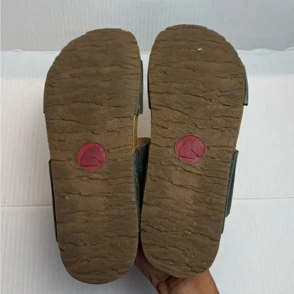 Haflinger Green Suede Double Strap Sandals EU 41 - Picture 7 of 7